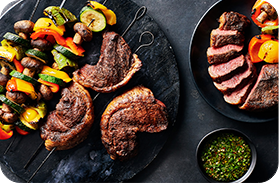 Beef picanha with chimichurri sauce