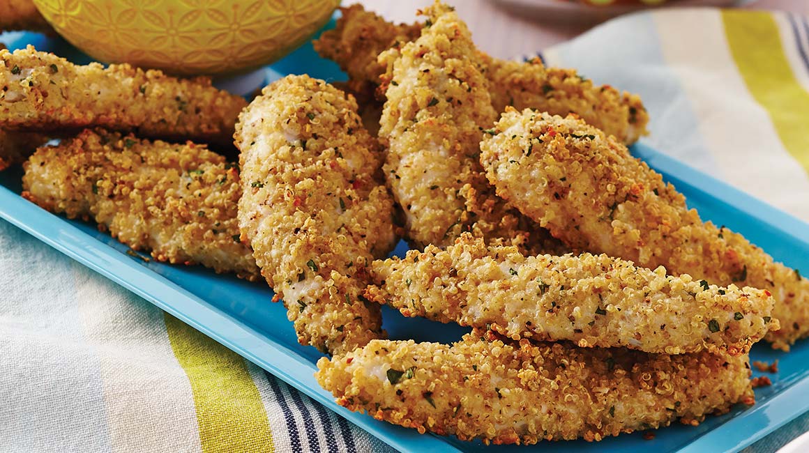 3. Croquettes de poulet en croûte de quinoa