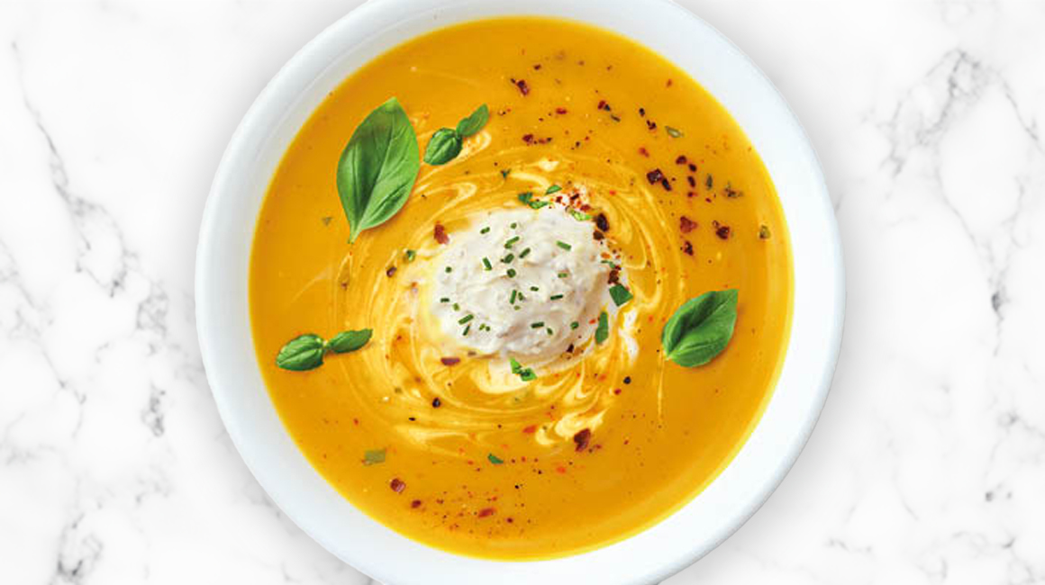 4. Potage à la courge butternut avec Boursin® cuisine Ail et fines herbes