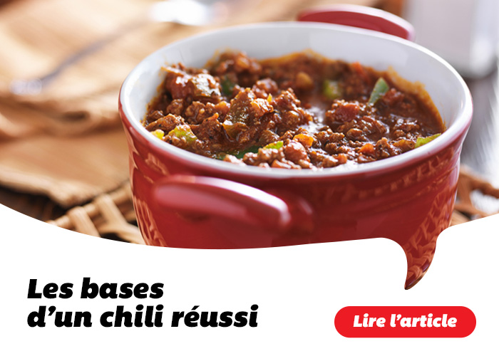 Les bases d'un chili réussi - Lire l'article