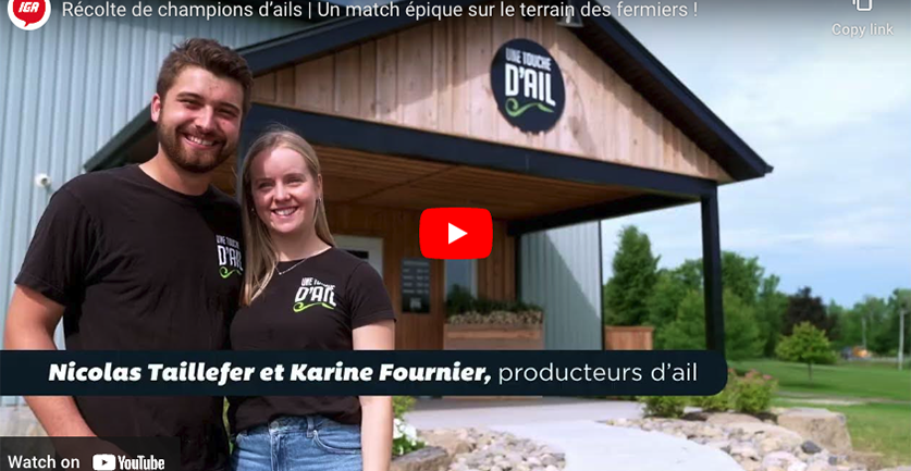 Nicolas Taillefer et Karine Fournier, agriculteurs chez Une touche d’ail.