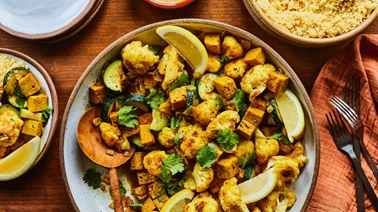 Moroccan Cauliflower & Tofu Stir-Fry by Geneviève O’Gleman