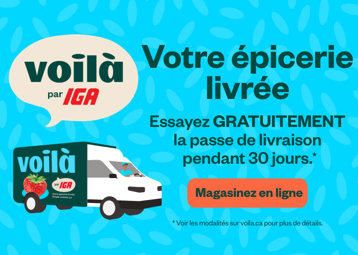 Voilà par IGA, Votre épicerie livrée - Magasinez en ligne