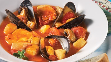 Bouillabaisse with Vegetables and Mussels