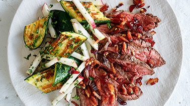 Grilled Beef with Cranberries and Roasted Zucchini from Ricardo