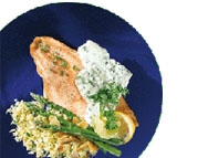 Trout fillets in a creamy herb sauce