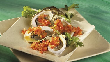 Oysters with Coriander