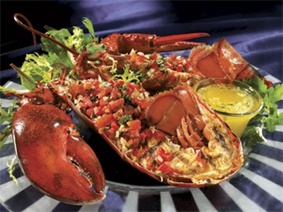 Grilled lobster with italian salsa