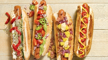 Classic and newfangled hot dogs