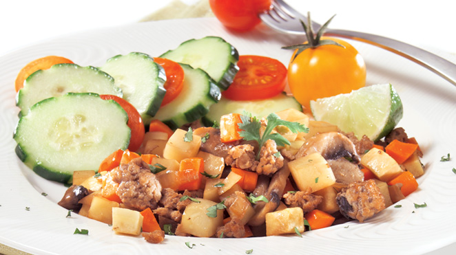 Veal hash with root vegetables