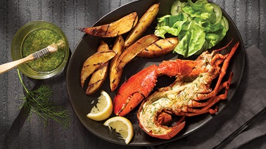 Homard grillé au parfum de citron et d’aneth