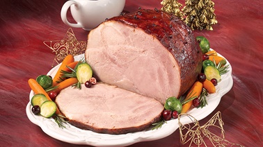 Glazed Ham with Cranberries and Rosemary