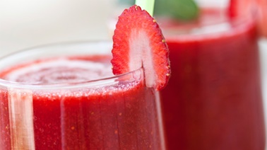 Jus de fruits rouges