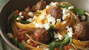 Linguines con polpette  (avec boulettes de viande)