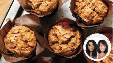 Muffins aux pêches et à l'érable