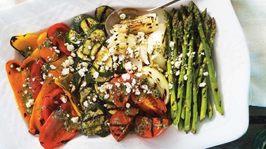 Grilled summer vegetable platter