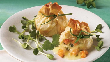 Shrimp and Brie Wrapped in Phyllo