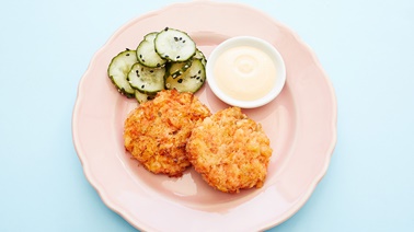 Seafood Patties with Pickled Cucumbers from Geneviève Everell