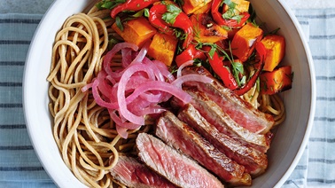 Soba Noodle Bowl with Beef and Grilled Vegetables by Ricardo