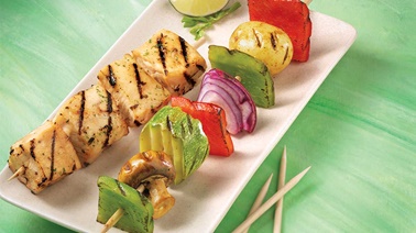Vegetable Brochettes with Lime