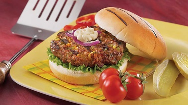 Buffalo Burger with Grilled Vegetables
