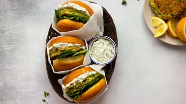 Cod Burgers with Tartar-Style Sauce by TOUGO