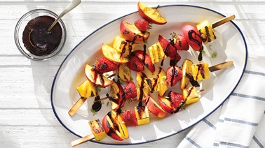 Peach brochettes