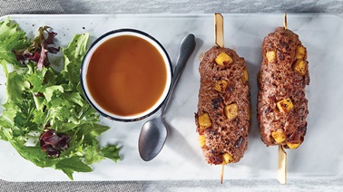 Brochettes de bœuf à la mangue