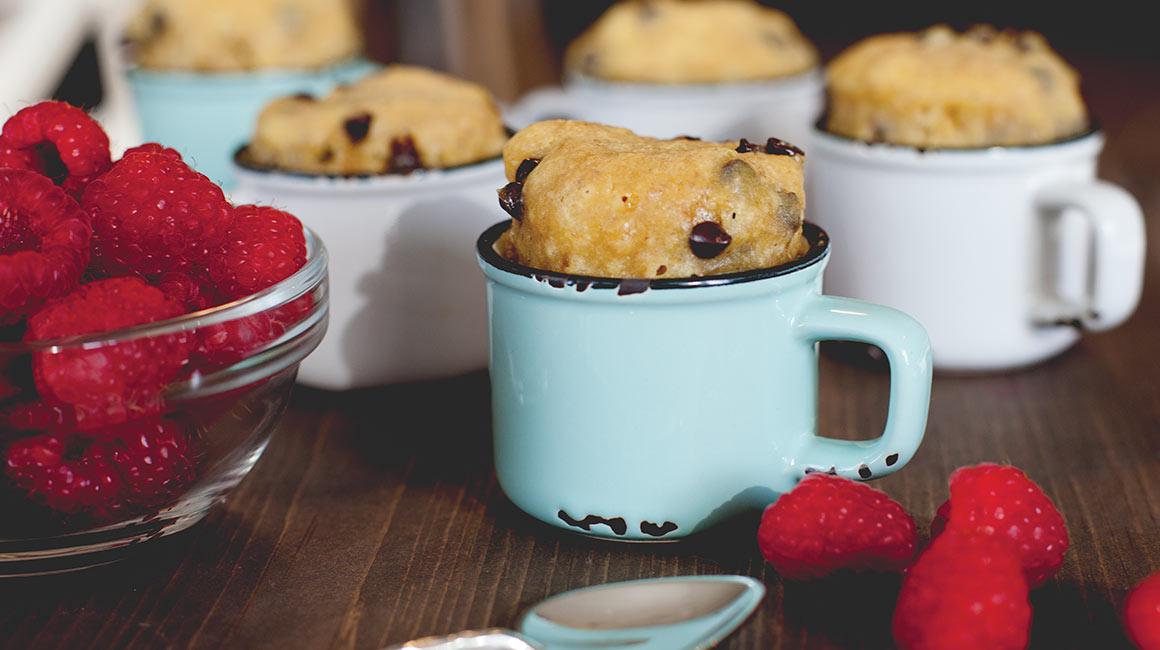 Chocolate chip cookie in a cup