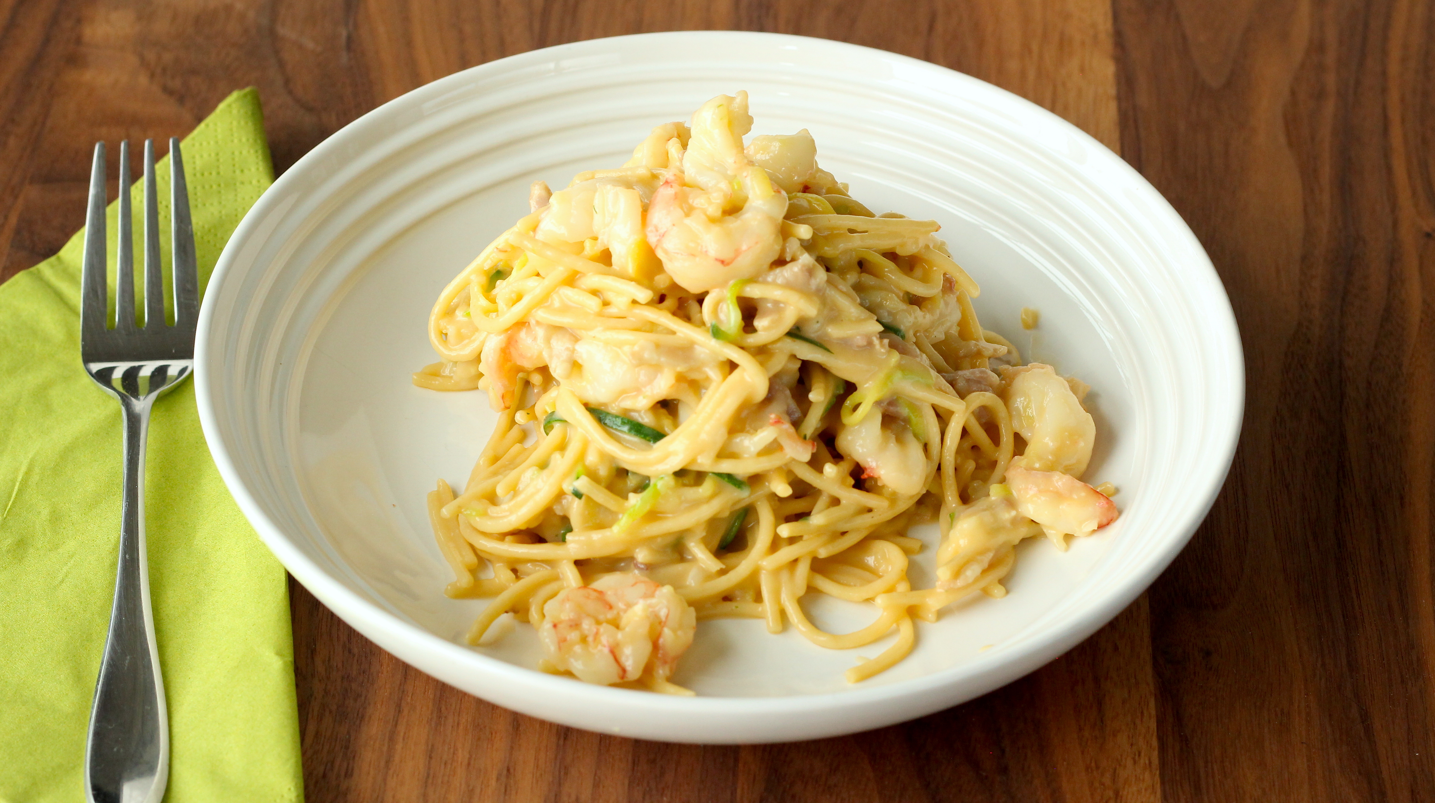 Shrimp carbonara