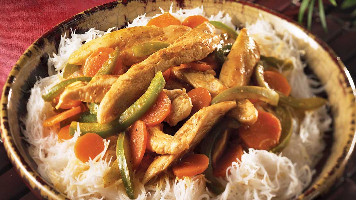 Chicken and green pepper curry