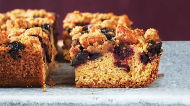 Blueberry-butter squares