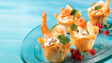 Shrimp and cream cups