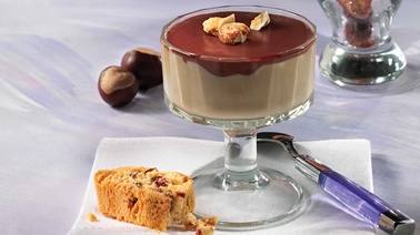 Vanilla-Chestnut Cream with Dark Chocolate Ganache