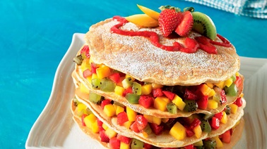 Multigrain fruit pancakes