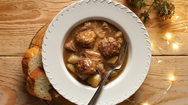 Delicious meatball stew from Christian Bégin