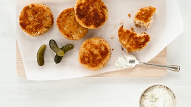 Potato and Tuna Croquettes with Pickle Sauce by RICARDO