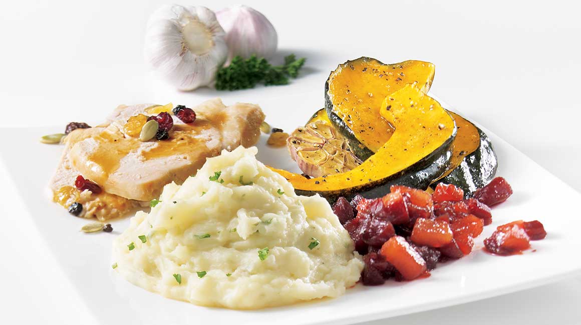 Roast Turkey and Trio of Side Dishes