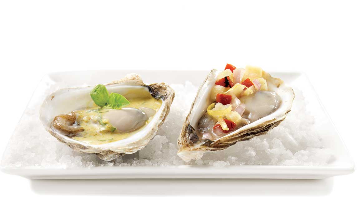 Asian-style duo oysters