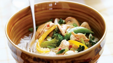 Chinese Fondue Stir-Fry (for leftover meat, vegetables, broth and sauce) by RICARDO