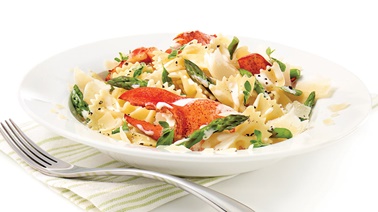 Farfalle with asparagus and lobster from Stefano Faita