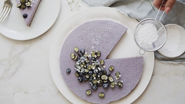 No-bake blueberry cheesecake from Trois fois par jour