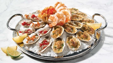 Broiled oysters with Parmesan and garlic