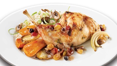 Roast Rabbit in a Dried Fruit Sauce