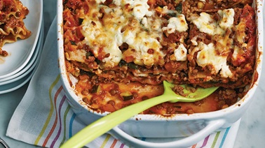 Beef, lentil and squash lasagna