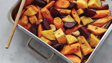 Honey-roasted root vegetables