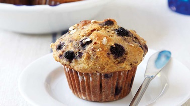 Blueberry-oatmeal muffins