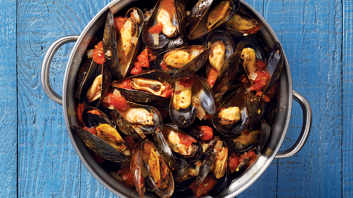 Moules aux tomates et aux herbes