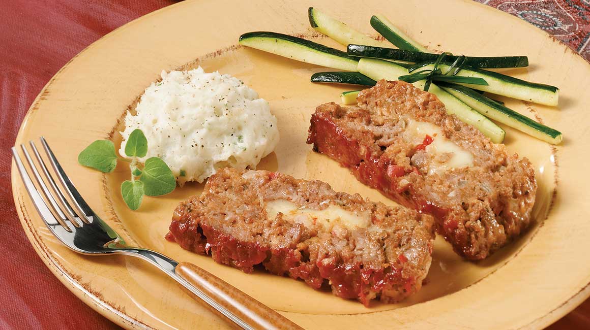 Lamb Meatloaf Stuffed with Cheese