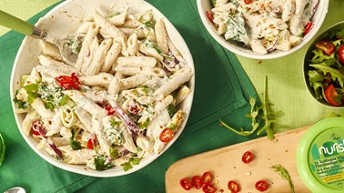 Unctuous Penne with Spinach & Peas